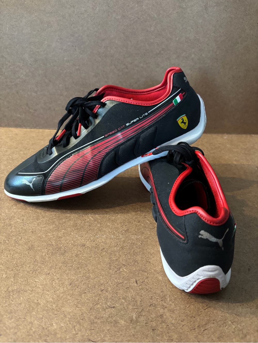 Puma Black and Red Ferrari Racing Sneakers